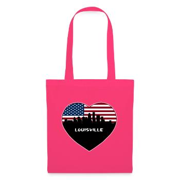 Louisville Kentucky USA Flagge Skyline Travel Souven - Stoffbeutel - Azalea - Vorne
