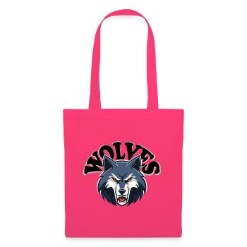 Wolfsbild mit Wolfstext - Stoffbeutel - Azalea - Vorne