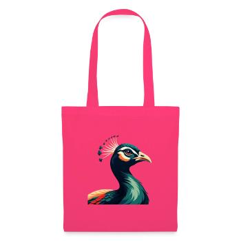 Pfau Cartoon Figur Buntes Haustier Tier - Stoffbeutel - Azalea - Vorne