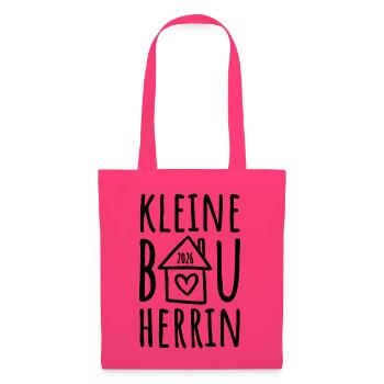 Kleine Bauherrin 2026 - Stoffbeutel - Azalea - Vorne