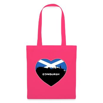 Edinburgh Schottland Flagge Skyline Reise Souvenir - Stoffbeutel - Azalea - Vorne