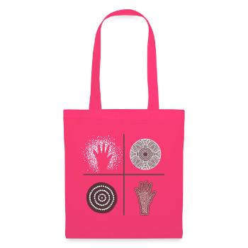 Aboriginal Australian Kunst in Perfektion - Stoffbeutel - Azalea - Vorne