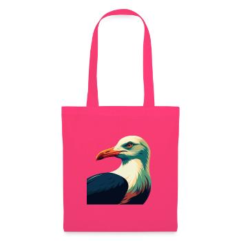 Möwe Zeichentrickfigur Buntes Haustier Tier - Stoffbeutel - Azalea - Vorne