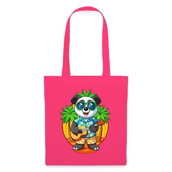 Lustige Panda Sommer Strand Sonnenbrille Hawaiianisch - Stoffbeutel - Azalea - Vorne