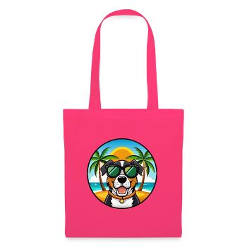 Grand Bouvier Suisse Race Cartoon Beach - Sac en tissu - rose azalée - Devant
