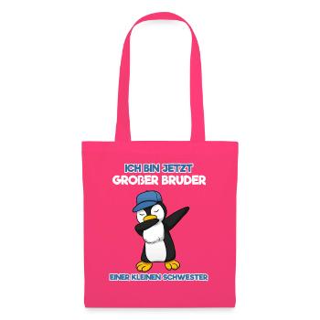 Großer Bruder Kleine Schwester Dabbing Pinguin Dab - Stoffbeutel - Azalea - Vorne