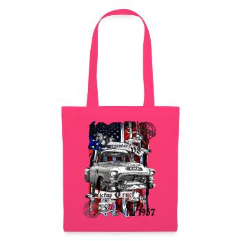 Americana Pickup im Retro Tattoo - Stoffbeutel - Azalea - Vorne