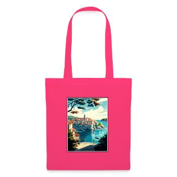 Dubrovnik Neretva Kroatien Vintage Reiseposter - Stoffbeutel - Azalea - Vorne