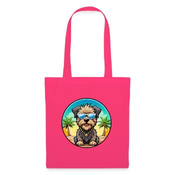 Bouvier Des Flandres Hunderasse Cartoon Sonnenbrille - Stoffbeutel - Azalea - Vorne