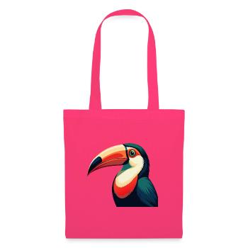 Tukan Zeichentrickfigur Buntes Haustier Tier - Stoffbeutel - Azalea - Vorne