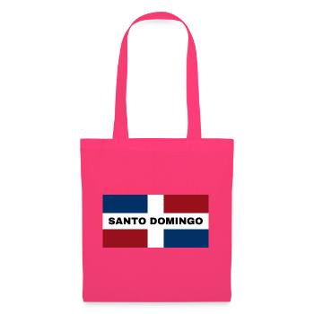 Ville de Saint-Domingue en République dominicaine Drapeau - Sac en tissu - rose azalée - Devant