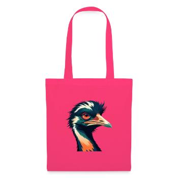 Emu Zeichentrickfigur Buntes Haustier Tier - Stoffbeutel - Azalea - Vorne