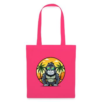 Gorilla Lustige Cartoon Sommer Strand Sonnenbrille Cool - Stoffbeutel - Azalea - Vorne