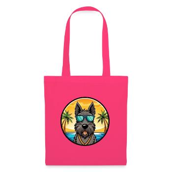 Scottish Terrier Hunderasse Cartoon Sonnenbrille Strand - Stoffbeutel - Azalea - Vorne