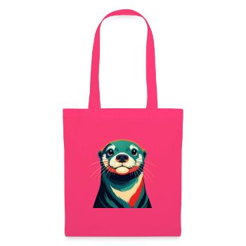 Otter Zeichentrickfigur Buntes Haustier Tier - Stoffbeutel - Azalea - Vorne