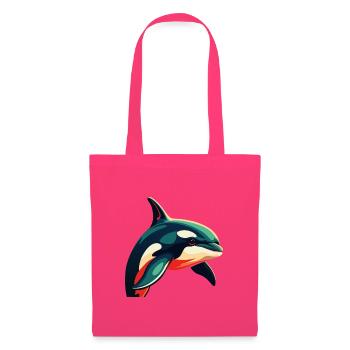 Orca Zeichentrickfigur Buntes Haustier Tier - Stoffbeutel - Azalea - Vorne