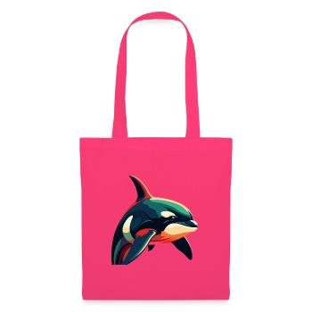 Orca Cartoon-Figur Buntes Haustier - Stoffbeutel - Azalea - Vorne