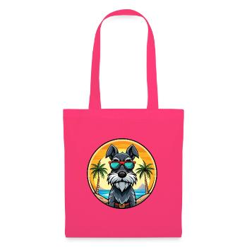 Mittelschnauzer Hunderasse Cartoon Sonnenbrille Strand - Stoffbeutel - Azalea - Vorne