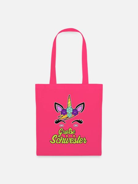 Große Schwester Einhorn Geschenk Grose Grosse - Stoffbeutel - Azalea