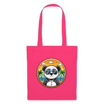 Panda Lustige Cartoon Sommer Strand Sonnenbrille Cool - Stoffbeutel - Azalea - Vorne