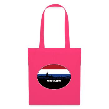 Nijmegen Niederlande Flagge Skyline Silhouette Trave - Stoffbeutel - Azalea - Vorne