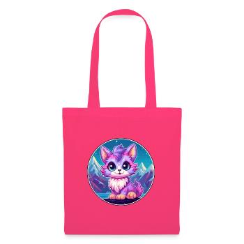 Pixie Cat Bunte Karikatur Aquarell Illustration - Stoffbeutel - Azalea - Vorne