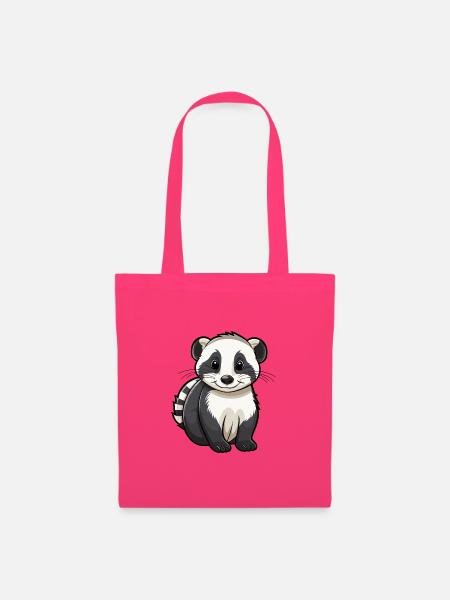 Dachs Niedliche Karikatur Kawaii Aquarell Tier Haustier - Stoffbeutel - Azalea