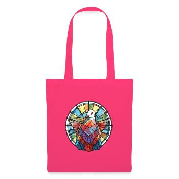 Taube buntes Aquarell Tier Haustier Illustration - Stoffbeutel - Azalea - Vorne