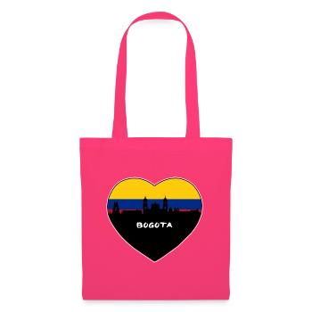 Bogota Kolumbien Flagge Skyline Reise Souvenir - Stoffbeutel - Azalea - Vorne