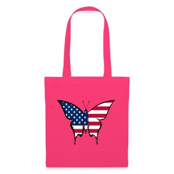 USA Flagge Schmetterling - Stoffbeutel - Azalea - Vorne