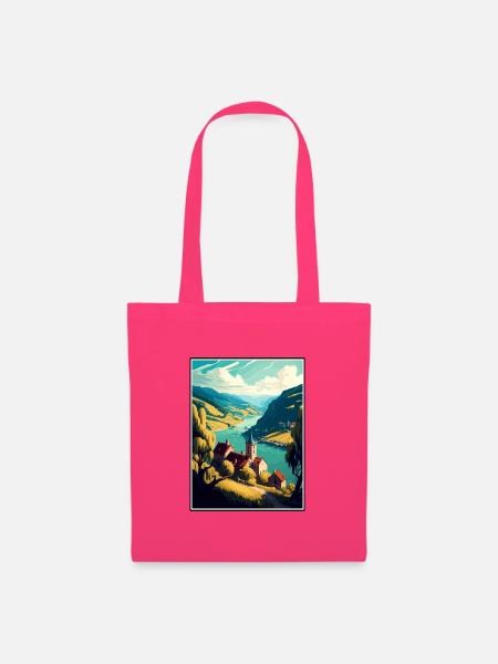 Wachautal Österreich Vintage Reiseposter WPA - Stoffbeutel - Azalea