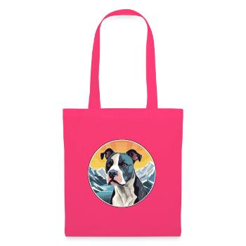 Staffordshire Bullterrier Hunderasse Karikatur Kawai - Stoffbeutel - Azalea - Vorne