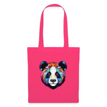 Panda Buntes Aquarell Tier Haustier Illustration - Stoffbeutel - Azalea - Vorne