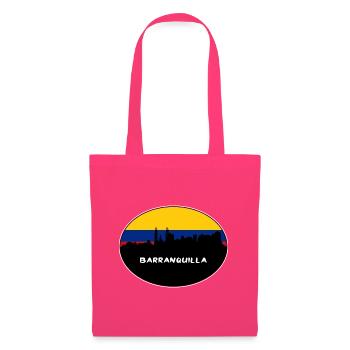Barranquilla Kolumbien Flagge Skyline Silhouette Trav - Stoffbeutel - Azalea - Vorne
