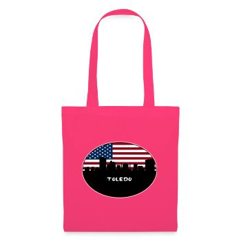 Toledo Ohio USA Flagge Skyline Reise Souvenir - Stoffbeutel - Azalea - Vorne