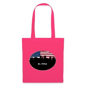 El Paso Texas USA Flagge Skyline Reise Souvenir - Stoffbeutel - Azalea - Vorne