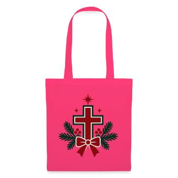 Weihnachtskreuz mit Schleife - Stoffbeutel - Azalea - Vorne