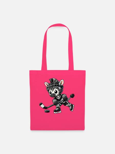 Cooles Zebra Eishockey Spieler Cartoon - Stoffbeutel - Azalea