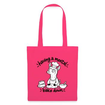 Mental Bake Down – Lama beim Backen - Stoffbeutel - Azalea - Vorne