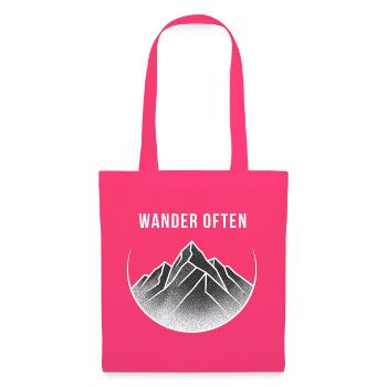 Wander oft Bergabenteuer - Stoffbeutel - Azalea - Vorne