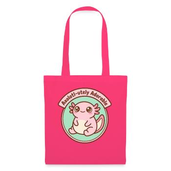 Axolotl-ute niedlich – Niedlicher pinker Axolotl - Stoffbeutel - Azalea - Vorne