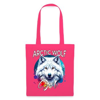 Arctic Wolf Mädchen Polarwolf - Stoffbeutel - Azalea - Vorne