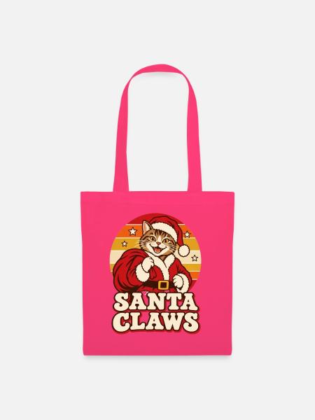 Santa Claws Katze Weihnachten - Stoffbeutel - Azalea
