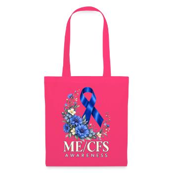 ME/CFS Awareness Blaue Schleife Blumen Solidarität - Stoffbeutel - Azalea - Vorne