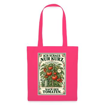 Nur kurz nach den Tomaten – Vintage-Gartenmotiv - Stoffbeutel - Azalea - Vorne