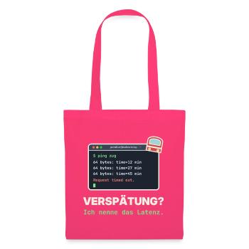 Ping Verzögerung: Latenz Meme - Stoffbeutel - Azalea - Vorne