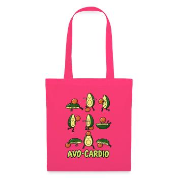 Avo-Cardio – Lustige Avocado Fitness Sport - Stoffbeutel - Azalea - Vorne