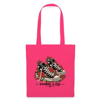 Symbol des Lebens — Sneakers & Rosen - Stoffbeutel - Azalea - Vorne