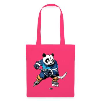 Eishockey Pandabär - Stoffbeutel - Azalea - Vorne