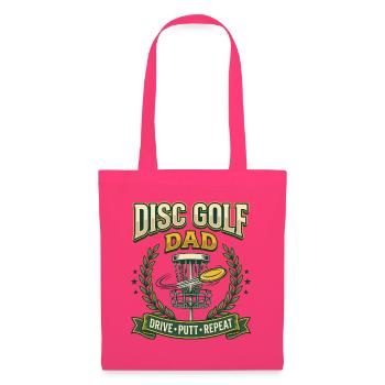 Disc Golf Dad Drive Putt Repeat - Stoffbeutel - Azalea - Vorne